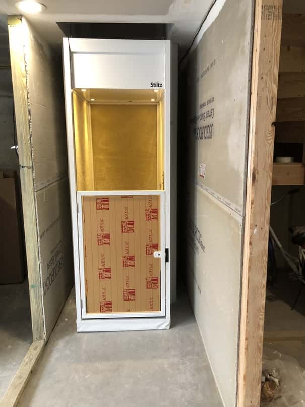 residential elevator installed in valley stream home